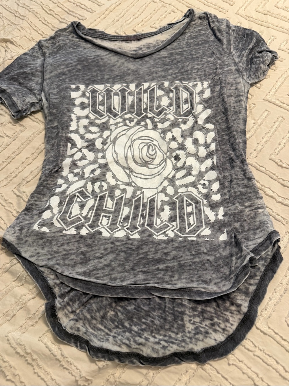 Wild Child Graphic Tee - Distressed Grey